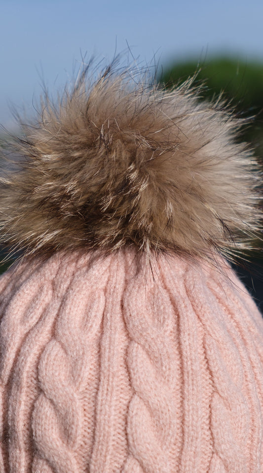 Light pink Pompom hat