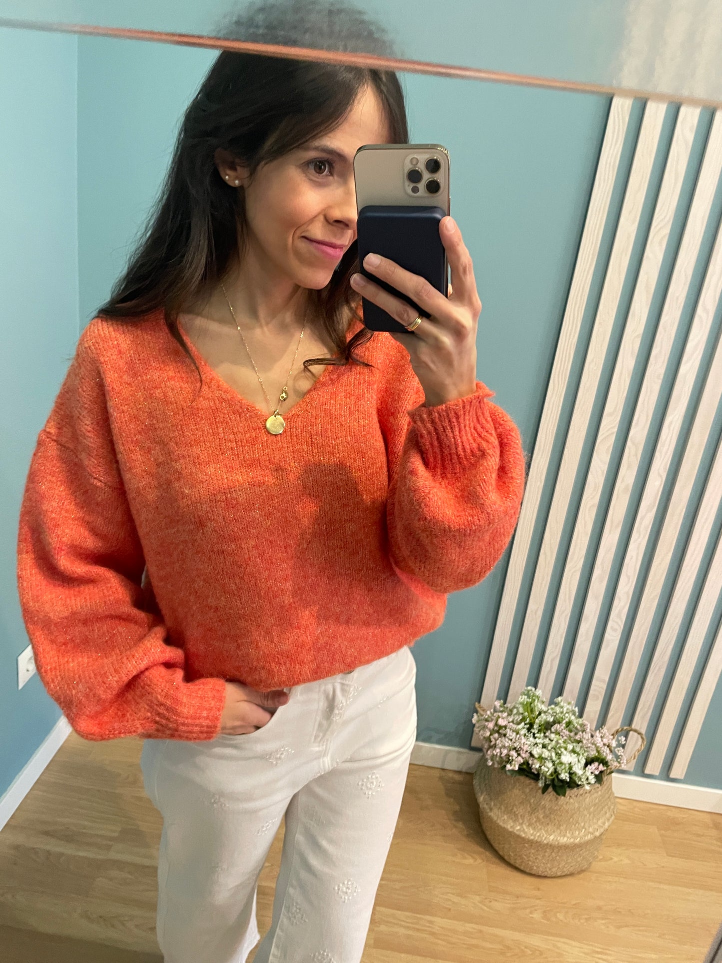 Delfina PICO orange sweater