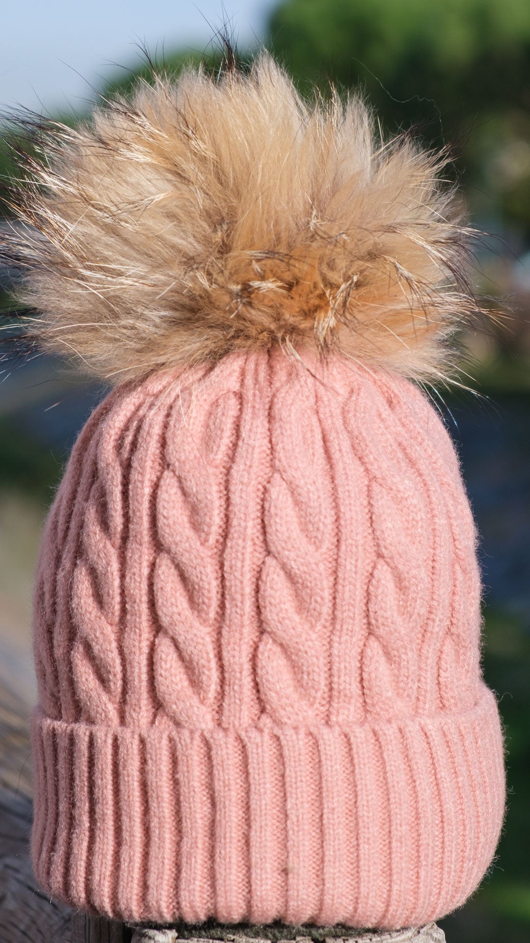 Hot pink Pompom hat